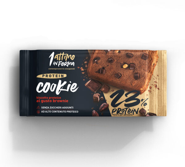 Biscotto proteico gusto brownie con il 23% di proteine - €24,45- 1 attimo in forma - cookie brownie