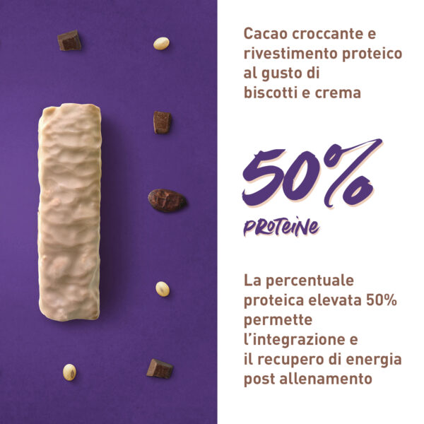 Barretta proteica al 50% gusto cookie e cacao - €35,76- 1 attimo in forma - 2